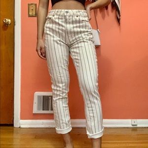 Abercrombie & Fitch striped high-waisted pants